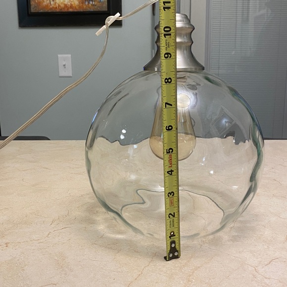 Portable hanging Glass Pendant Lamp with Edison bulb - Picture 11 of 15